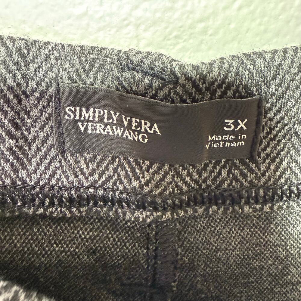 Simply Vera Vera Wang Pants Women’s Size 3X Mid-Rise Bootcut Stretch Gray - Picture 9 of 12